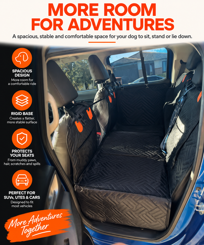Waterproof Dog Car Seat Cover + Seatbelt Harness Bundle